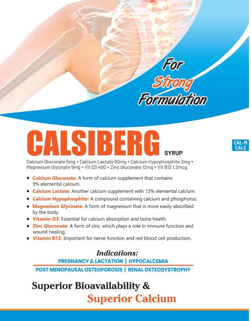 For Strong Formulation CALSIBERG Syrup